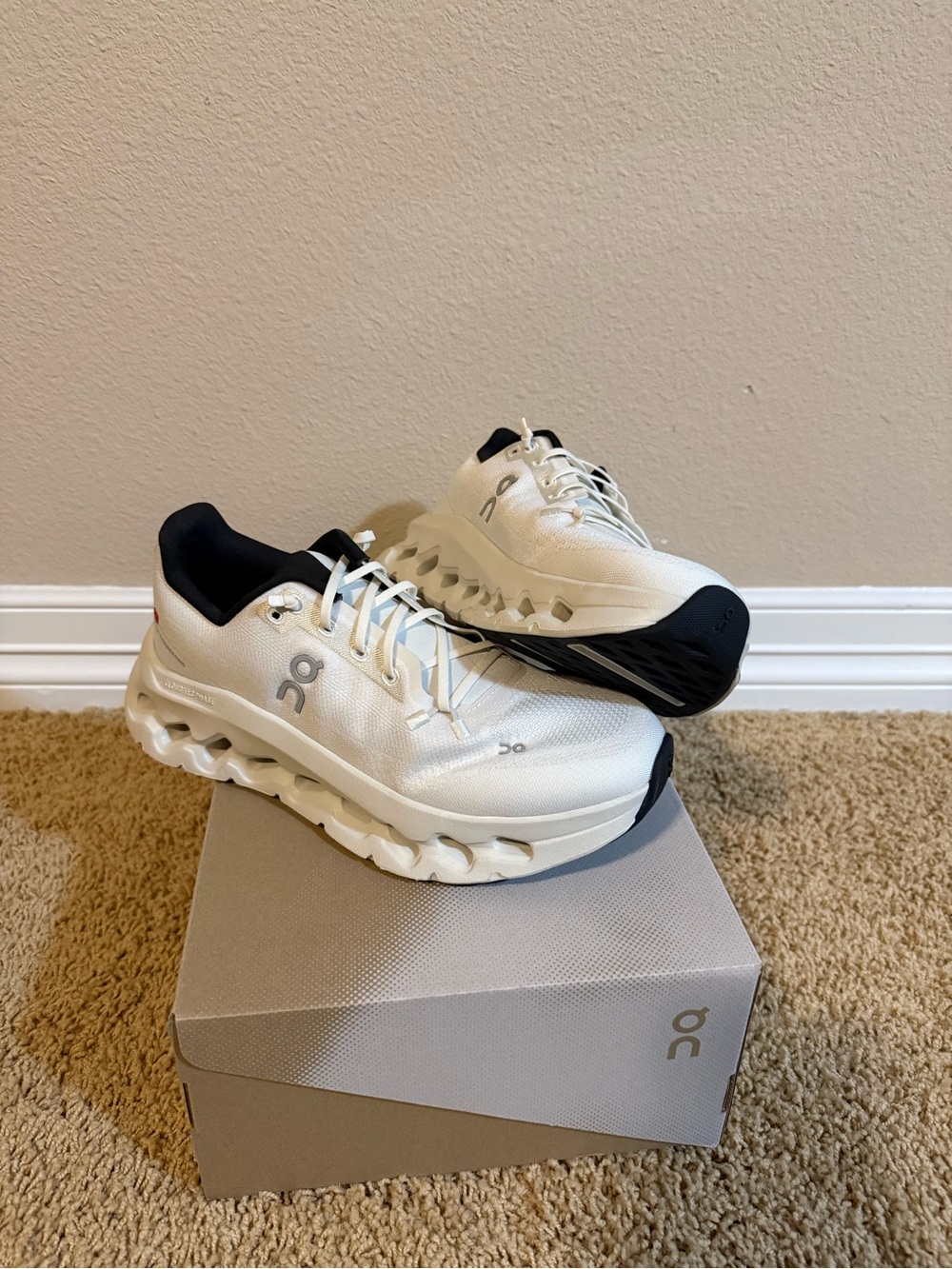 On Running OnCloud Women’s Running Shoes in White and Black
